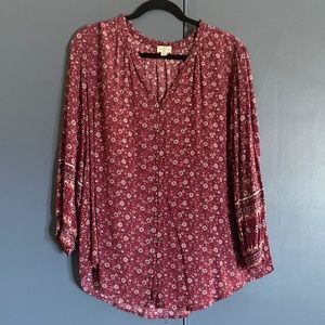 Mason & Belle Tierra Smocked Sleeve Top